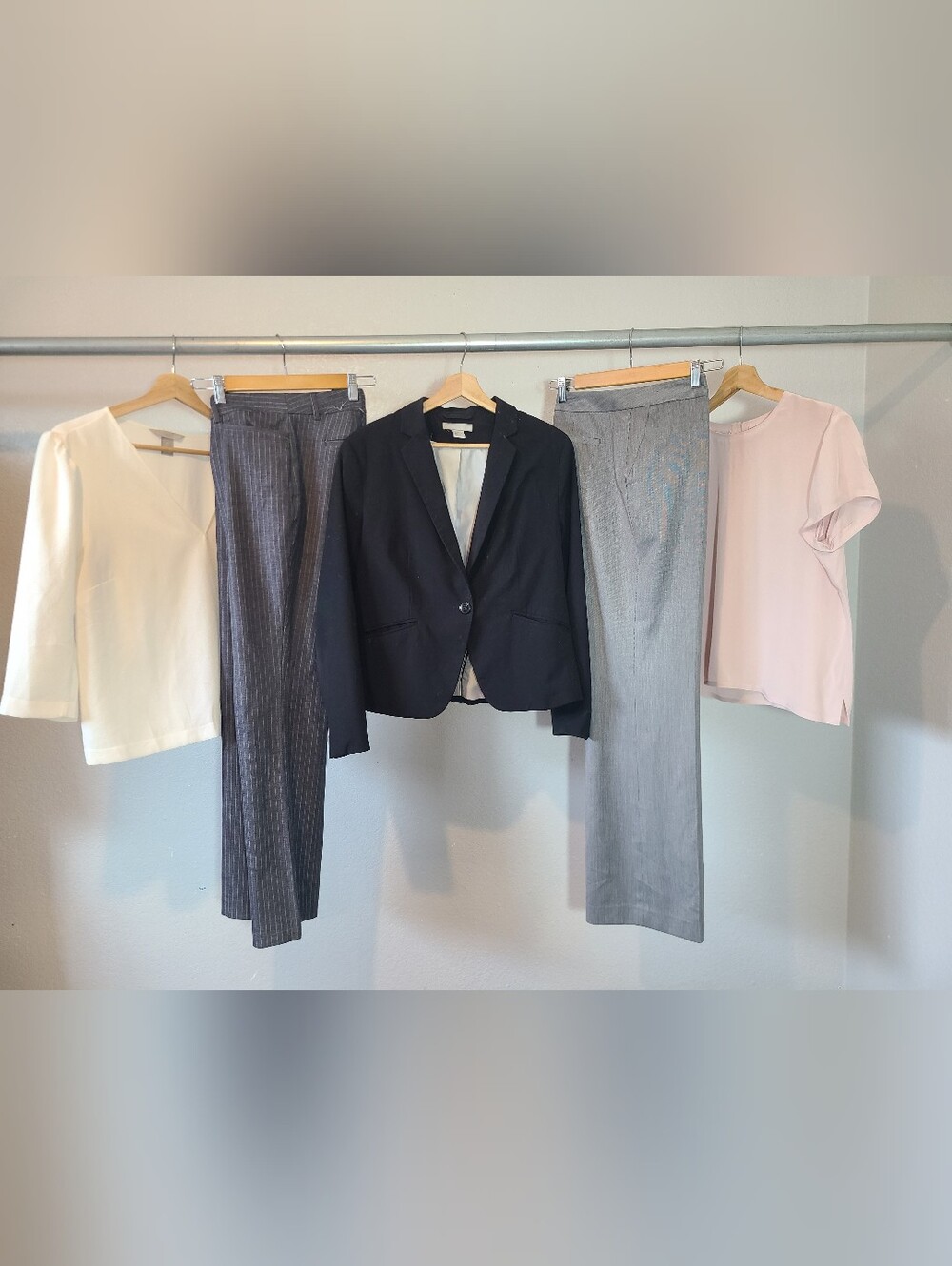 Lot Of 6 Work Office Bundle Set Blazer Jacket Dress Pants Blouses EXPRESS H&M
